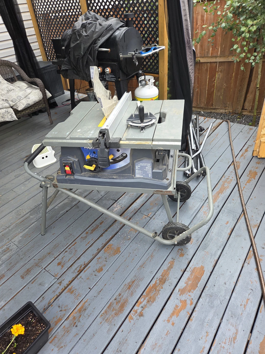Table Saw with Stand