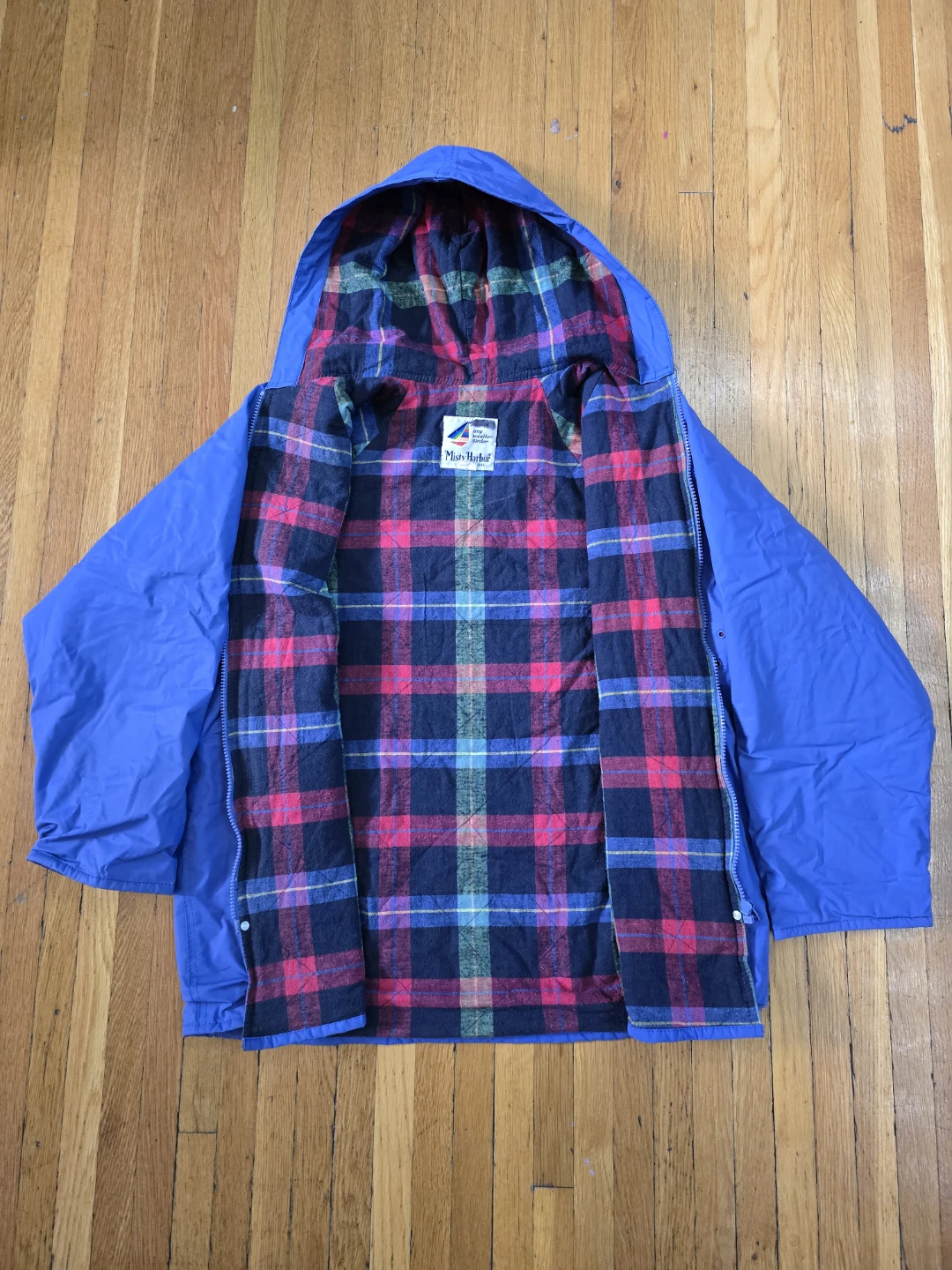 Misty Harbor Blue Plaid Lined Rain Jacket - photo 2