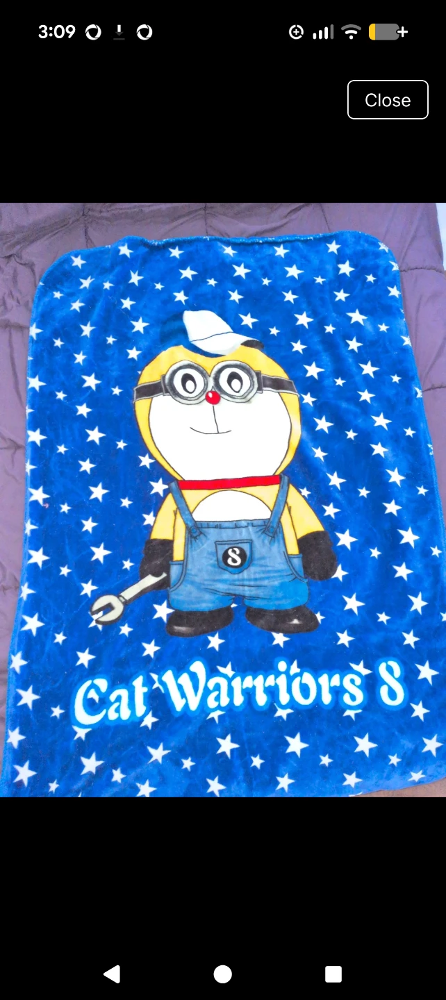 Cat Warriors S Minion Design Fleece Blanket