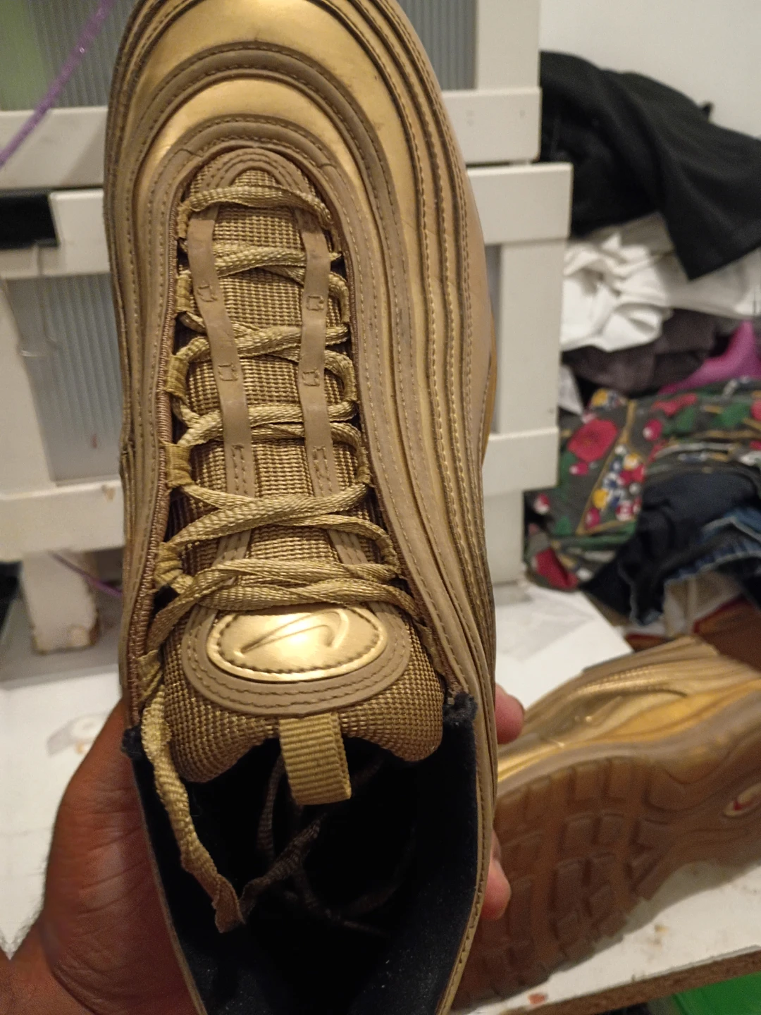 Nike Air Max 97 Olympic Metallic Gold Sneakers - photo 4