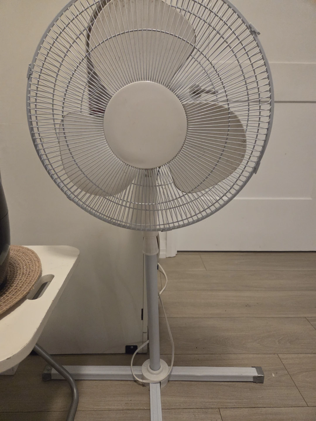 White Oscillating Stand Fan