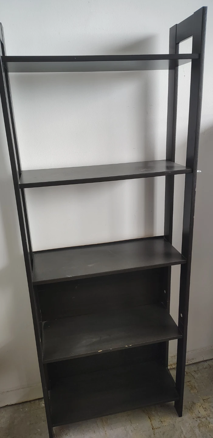 IKEA Black Wooden Ladder Shelf