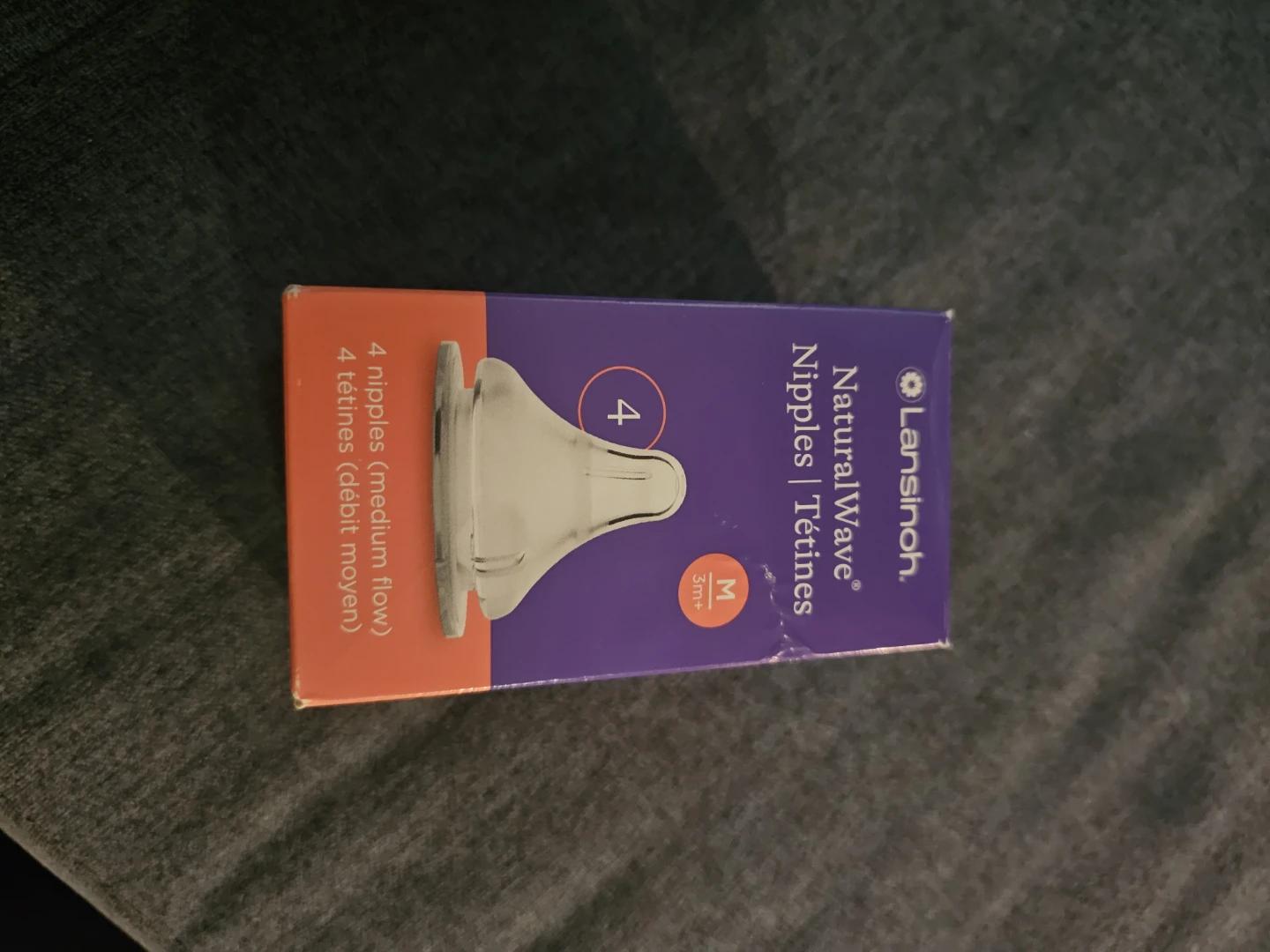 Lansinoh NaturalWave Nipples Medium Flow 4pk