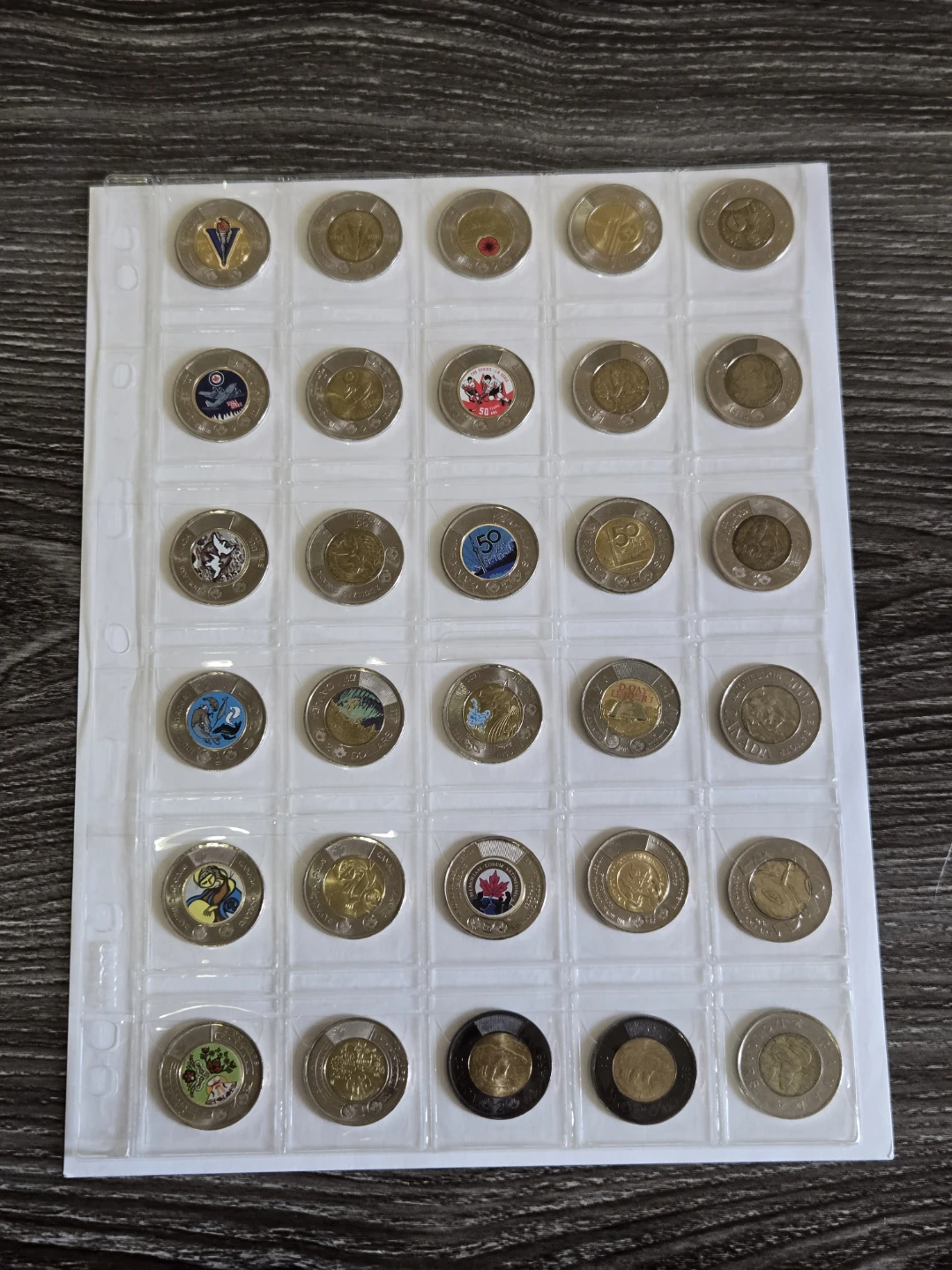 Collection of 30 Commemorative Canadian Two-Dollar Coins