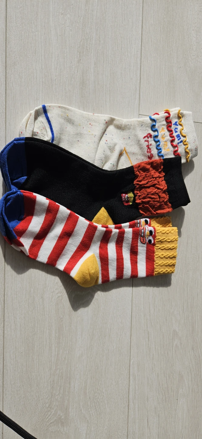 Set of 3 Novelty French Fry Pattern Socks - photo 2