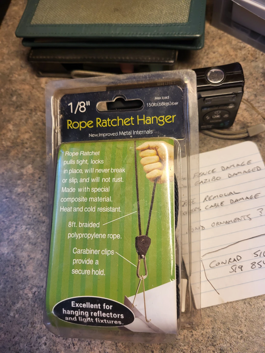 1/8 inch Rope Ratchet Hanger Pair - photo 2