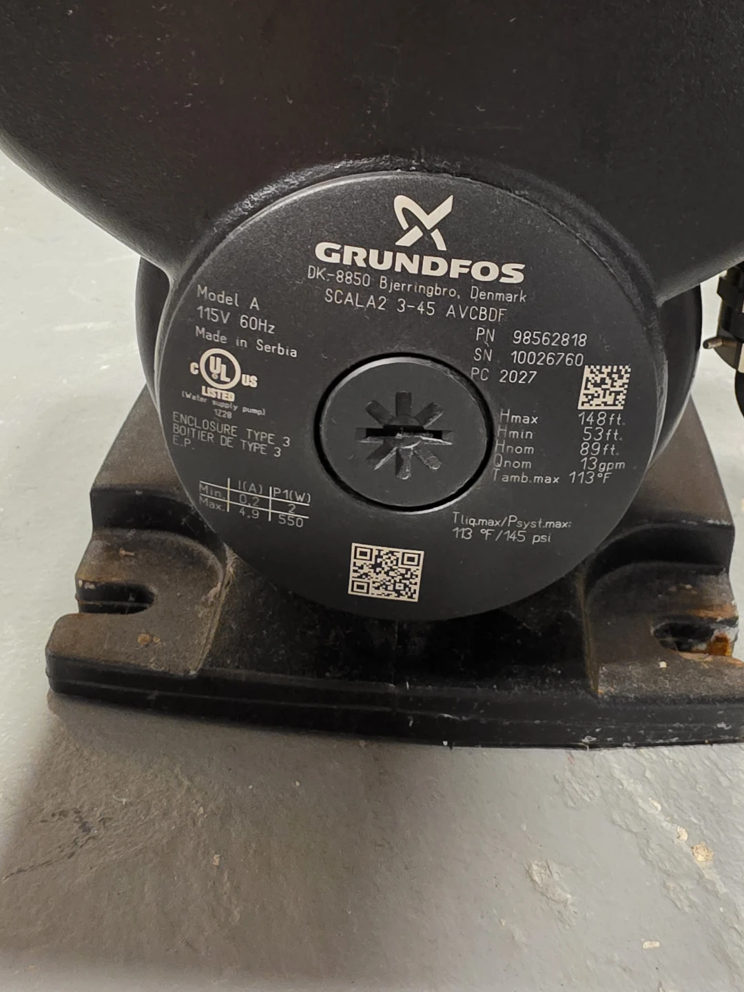 Grundfos SCALA2 3-45 Water Pump - photo 4
