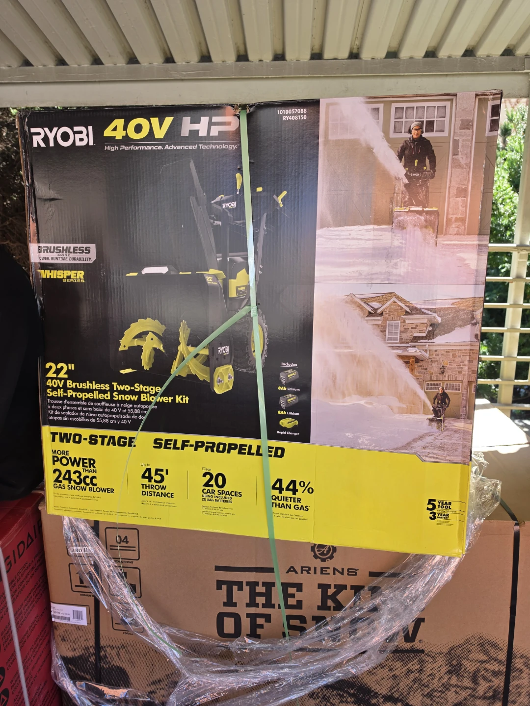 New Ryobi 40V HP Brushless 22" Snow Blower Kit - photo 3