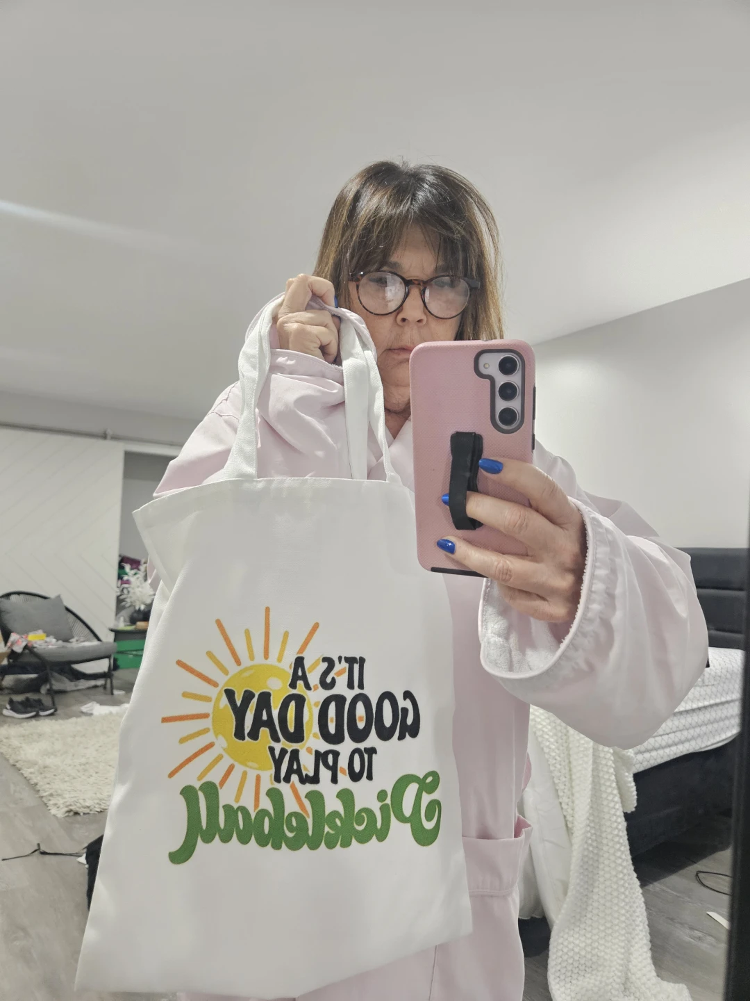 It's A Good Day To Play Pickleball Canvas Tote Bag - photo 2