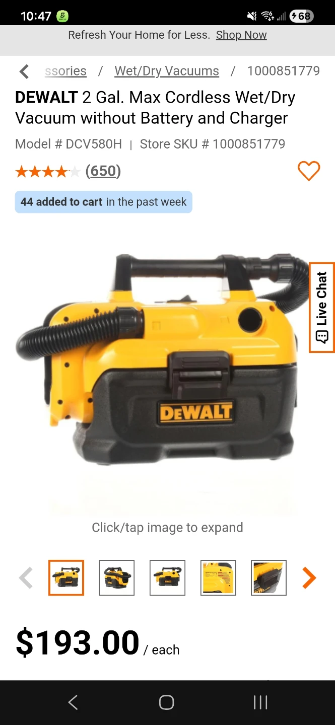 DEWALT 2 Gal. Cordless Wet/Dry Vacuum - photo 3