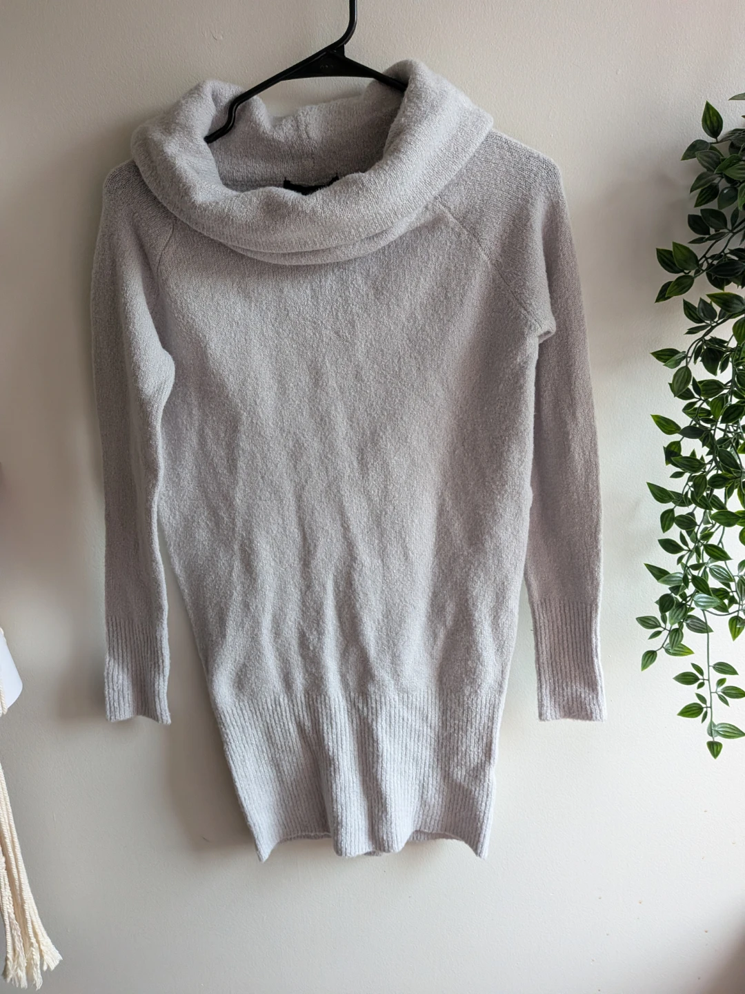 🏈Forever 21 Light Grey Cowl Neck Sweater dress/tunic - photo 3