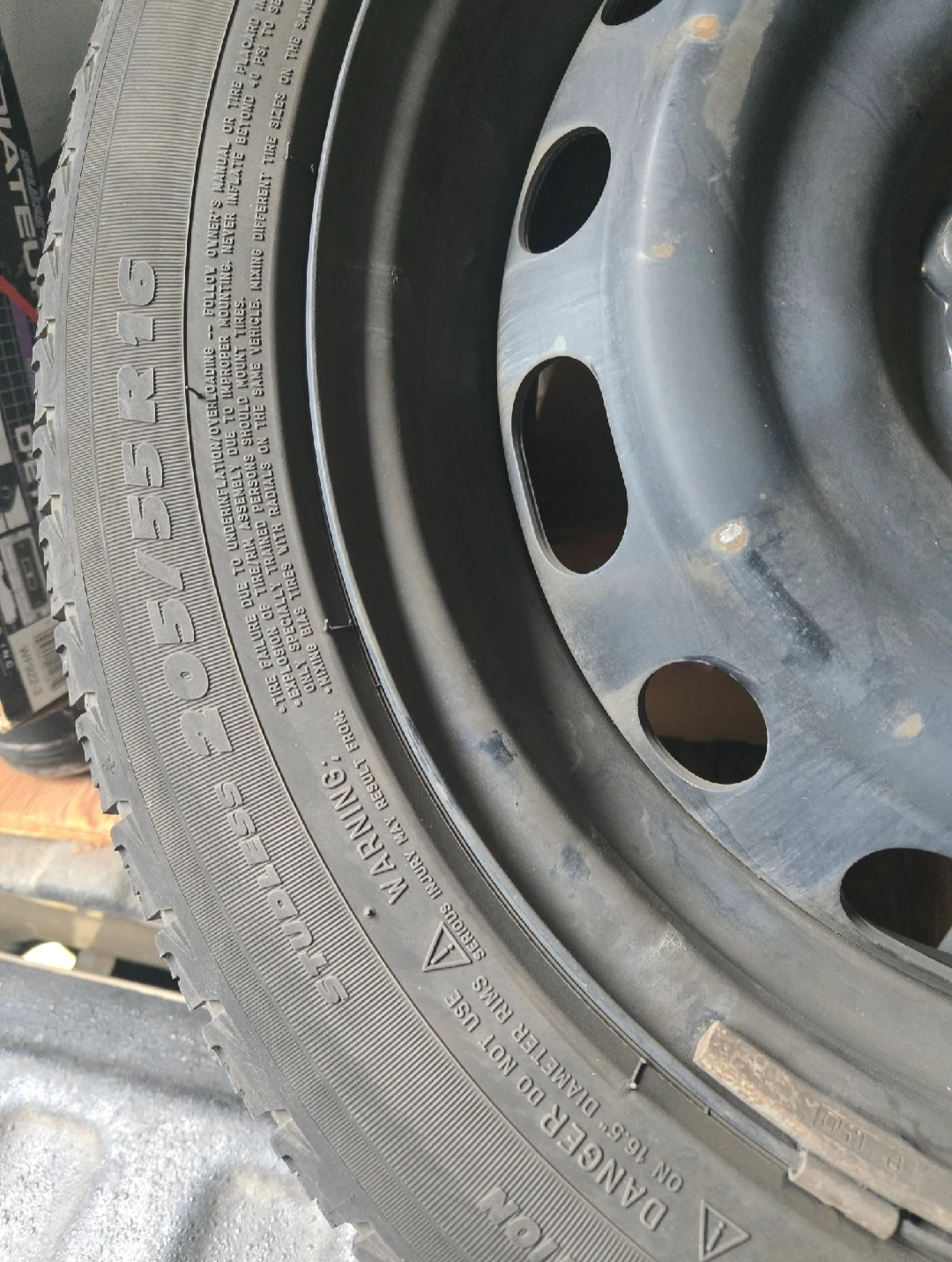 4 Michelin X-Ice 205/55R16 Winter Tire on Steel Rim - photo 3