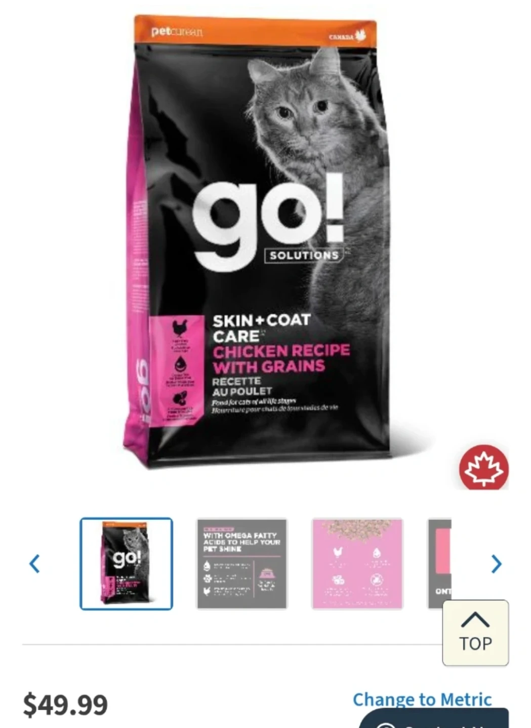 Go! Solutions Skin + Coat Care Chicken Recipe Cat Food 3.63kg
