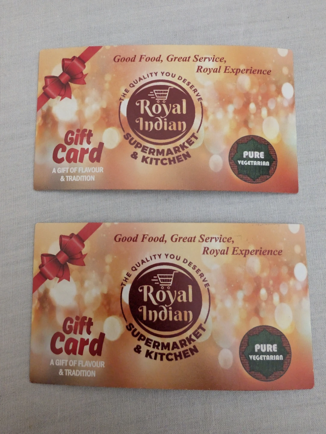 ROYAL INDIAN SUPERSTORE & KITCHEN GIFT CARDS FOR SALE