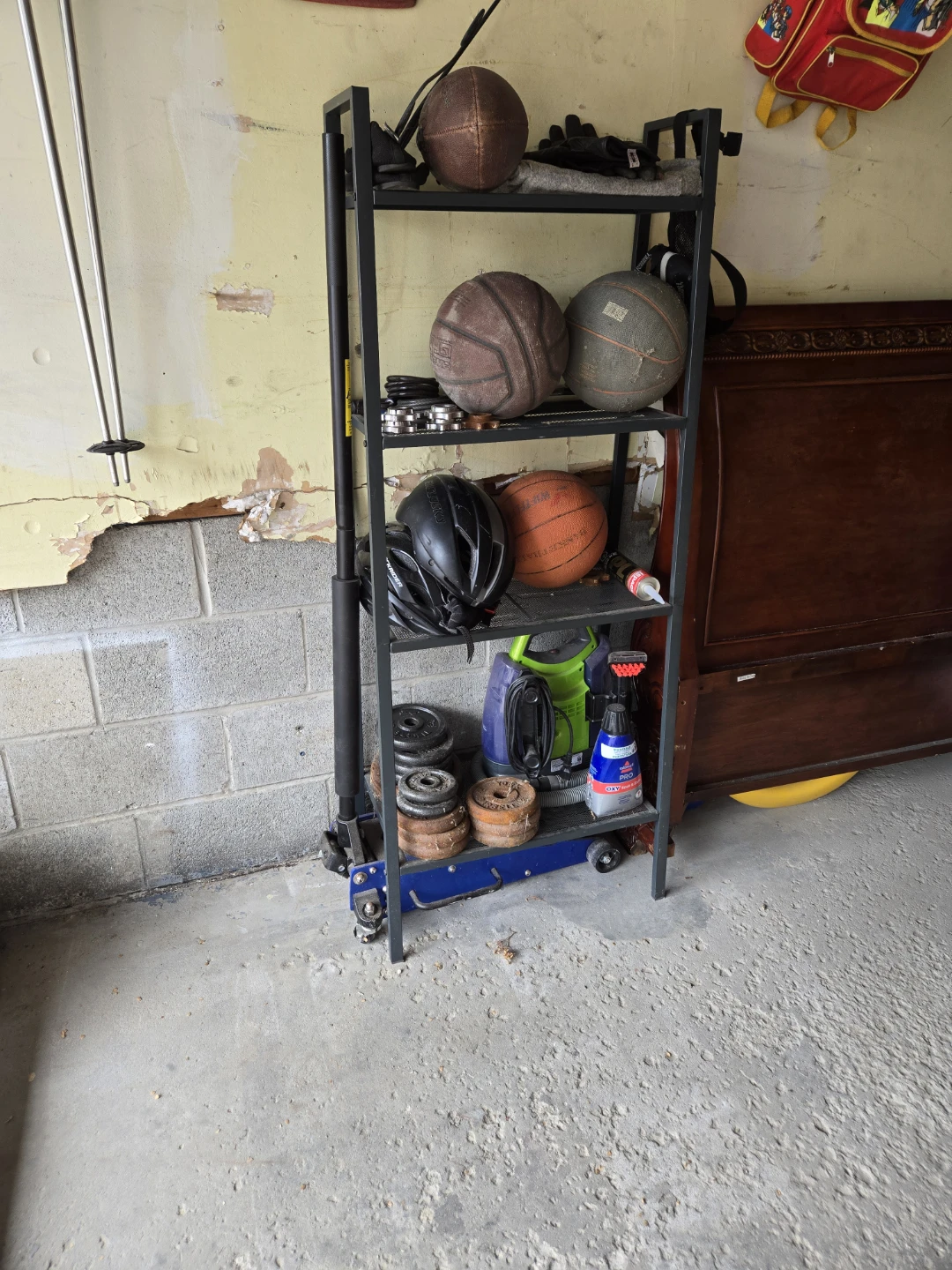 Sports Equipment and Storage Shelf