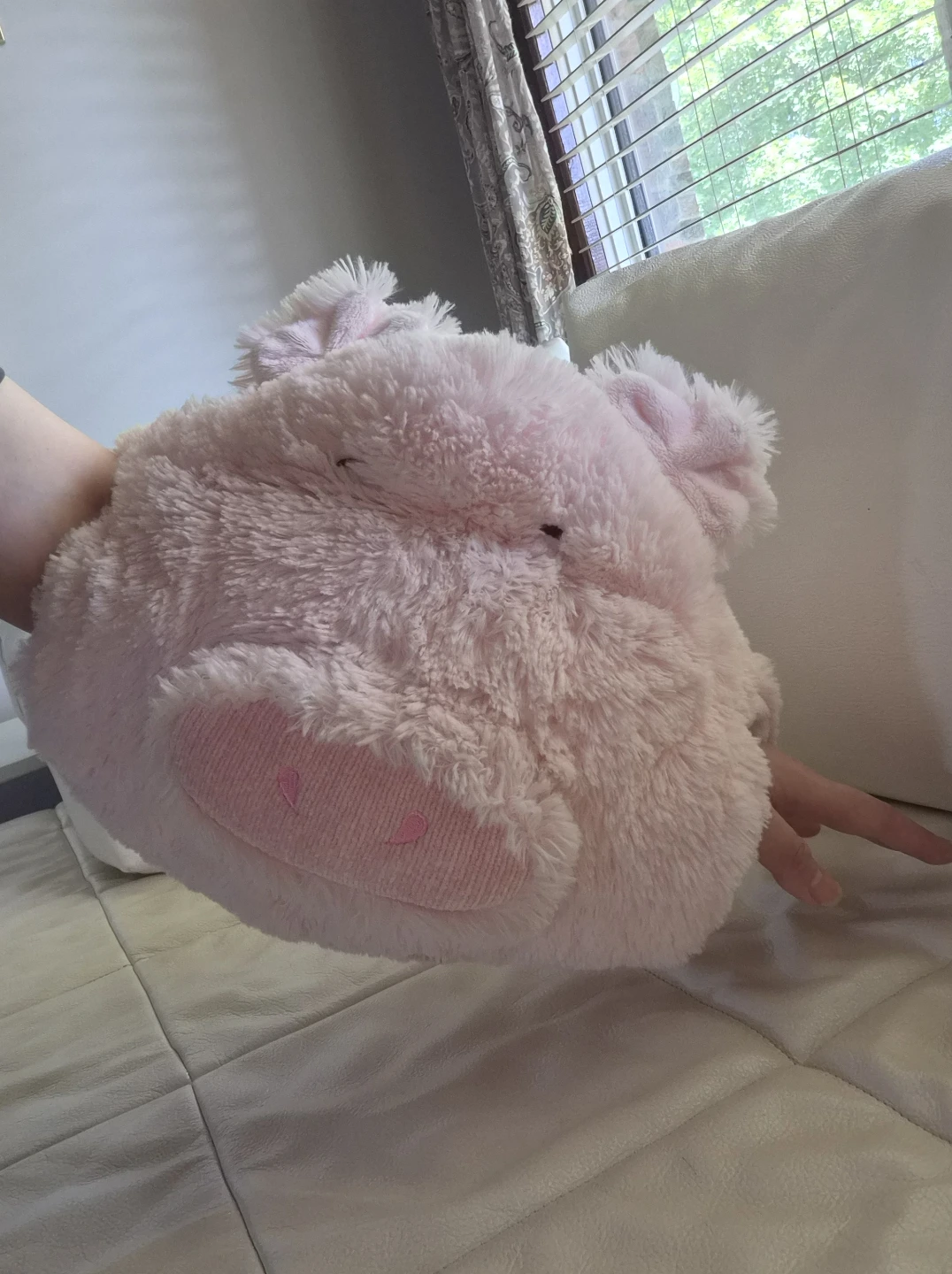 Pink Plush Pig Pillow - photo 2