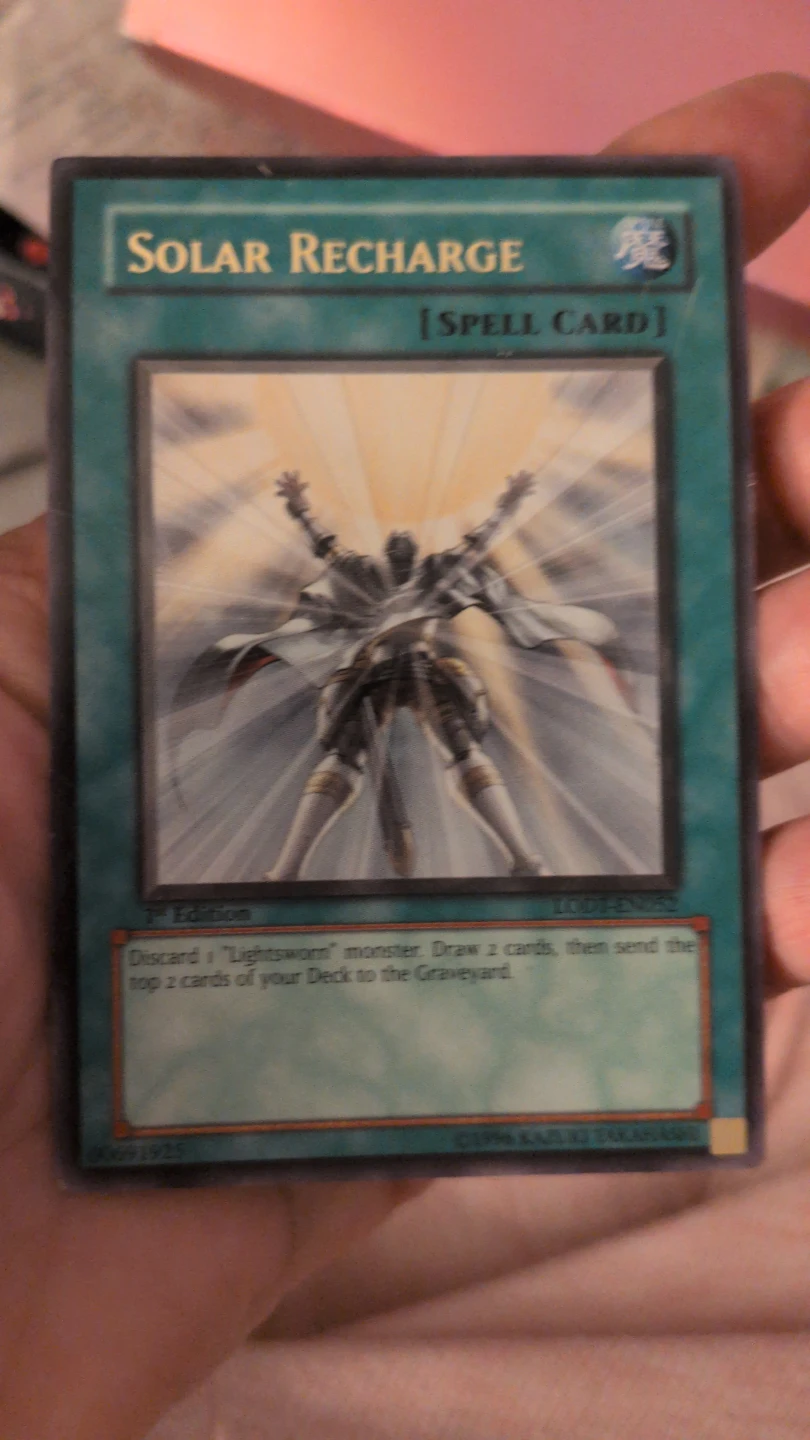Yu-Gi-Oh! Solar Recharge 1st Edition Spell Card - photo 3
