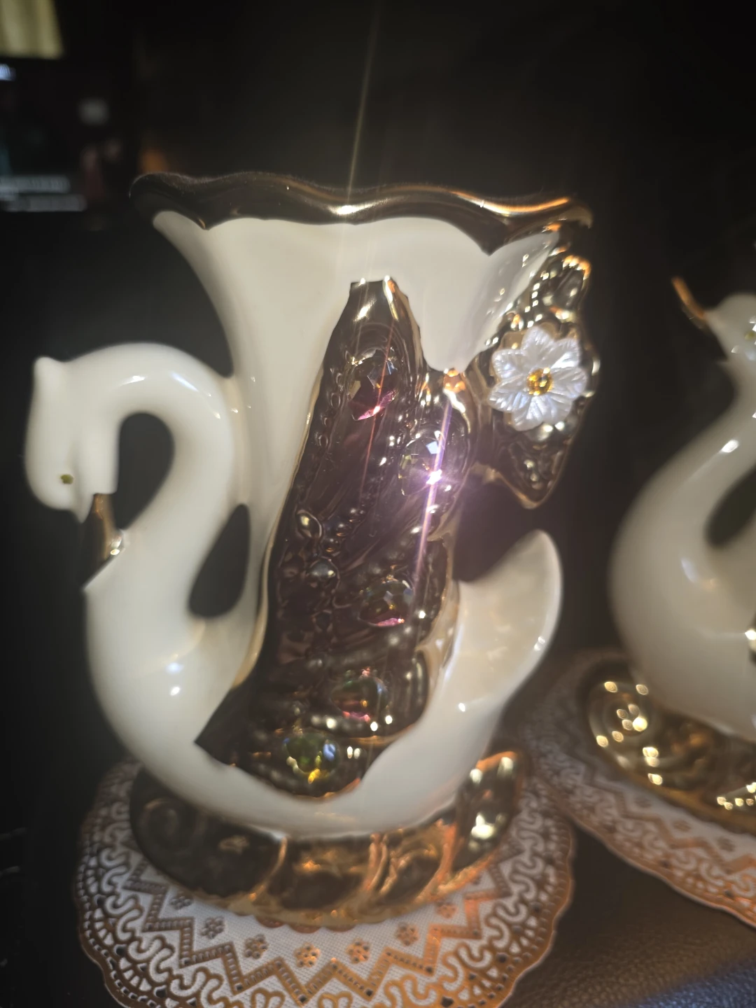 Set of Two Decorative Swan Vases - photo 5