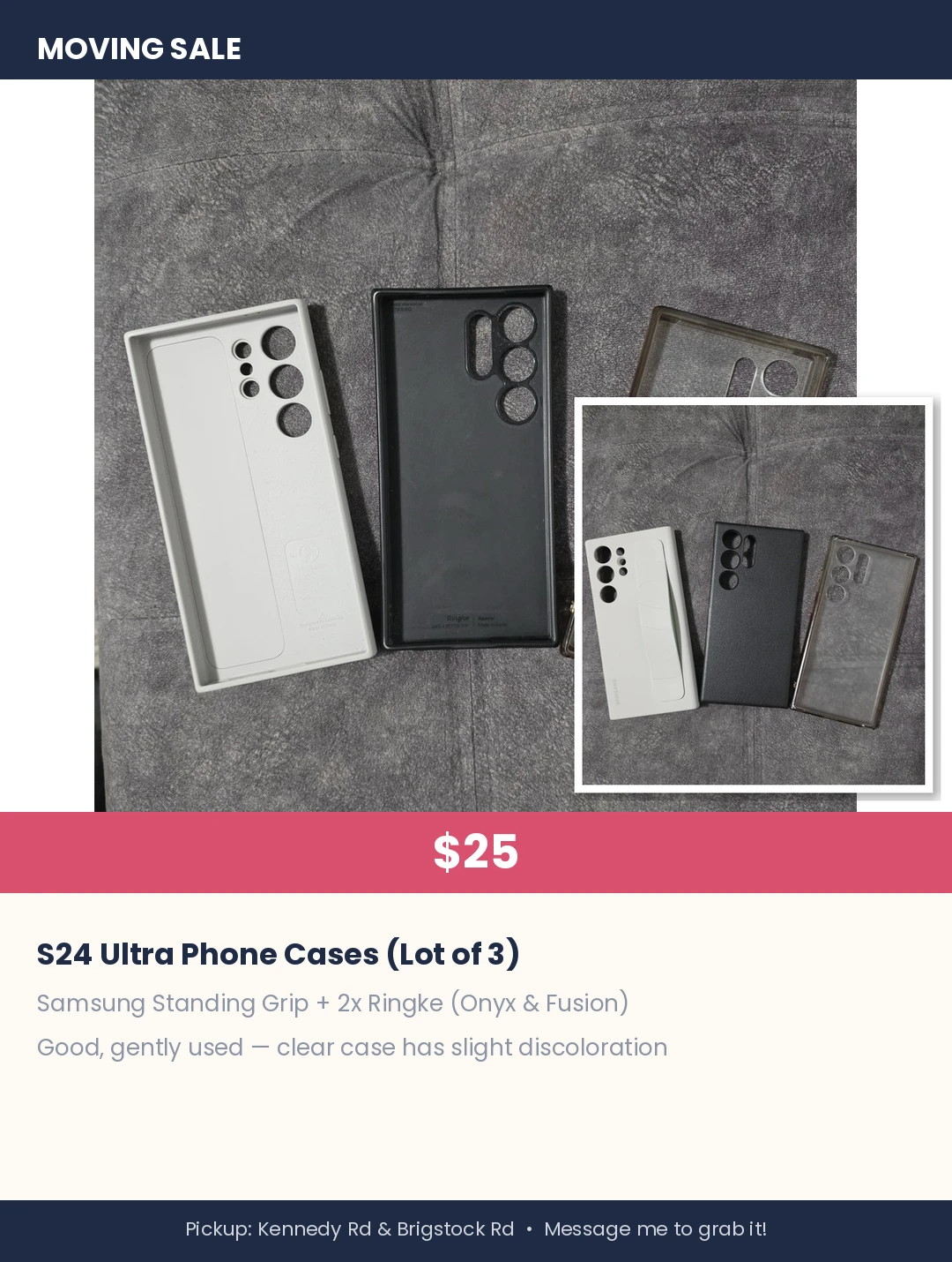 Samsung S24 Ultra Phone Cases (Lot of 3)