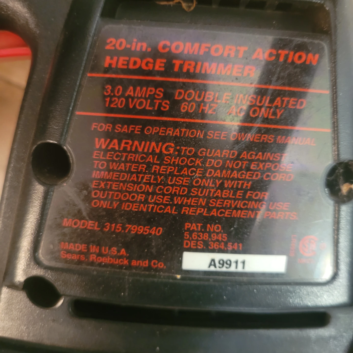 Craftsman  HEDGE TRIMMER 20-in. Electric Hedge Trimmer - photo 3