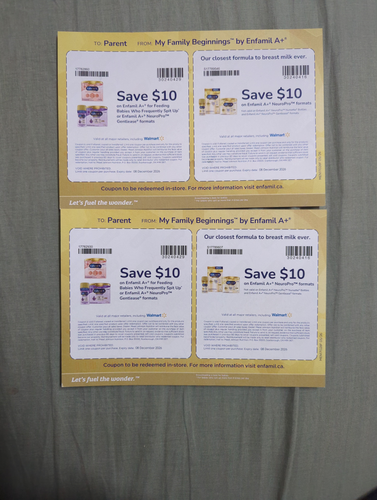 Enfamil A+ formula coupons