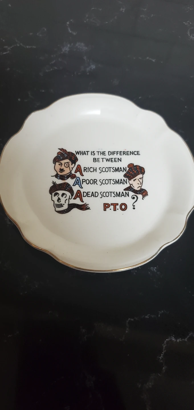 Vintage Scottish Humor Decorative Plate 🏈🏈🏈