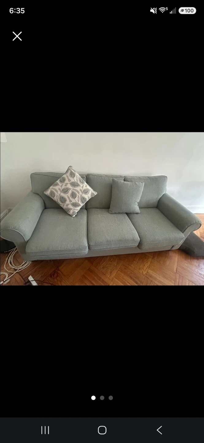 Three-Seater Gray Sofa