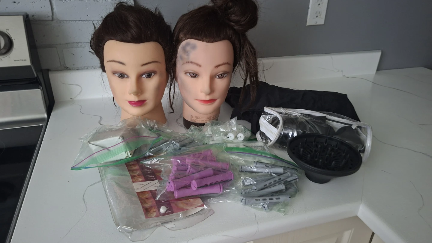 Hairdressing Mannequin Heads and Curling Set - photo 5