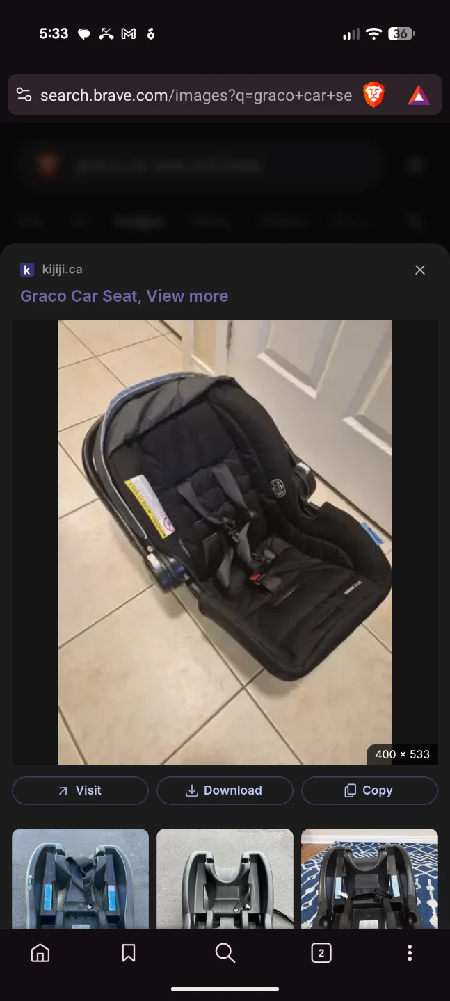 Graco infant car seat and base