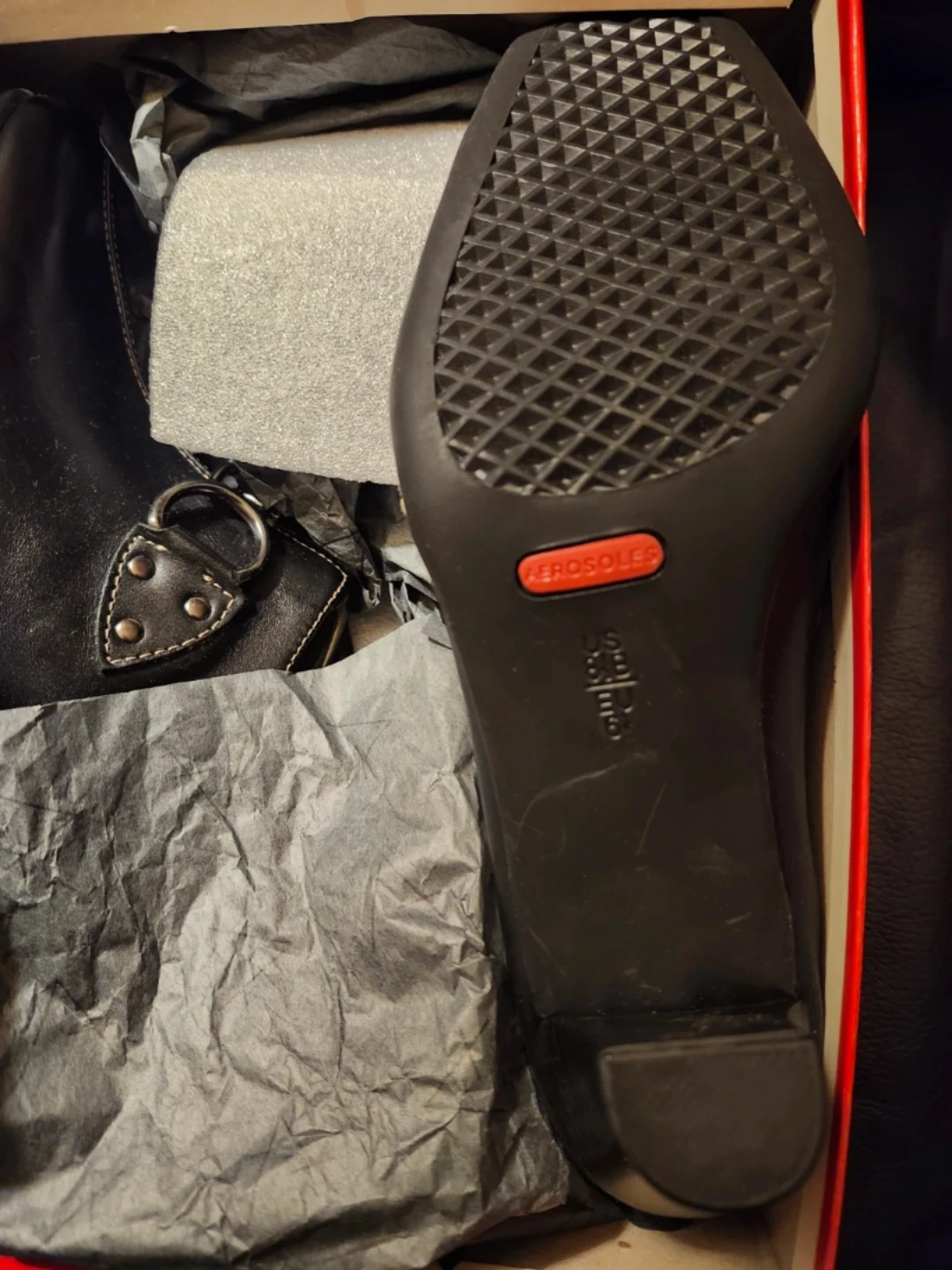 NEW Aerosoles Black Heeled Mules Size 8.5M Shoes - photo 4