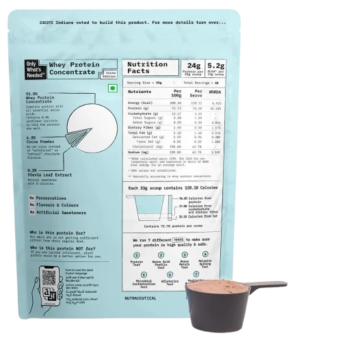Only What's Needed Whey Protein Concentrate Cocoa