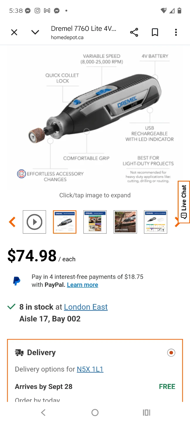 Dremel Lite 7760 Cordless Rotary Tool - photo 3
