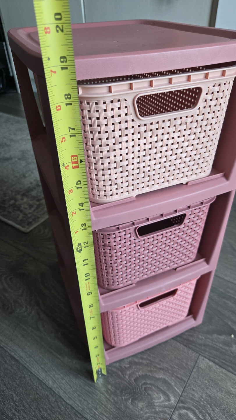 Pink 3-Drawer Storage Unit