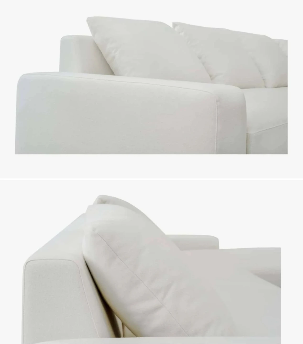 Modern White Sectional Sofa with Chaise - photo 3