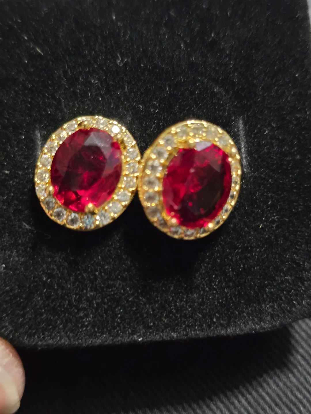 Heart-Shaped Earrings with Purple Stones - photo 2