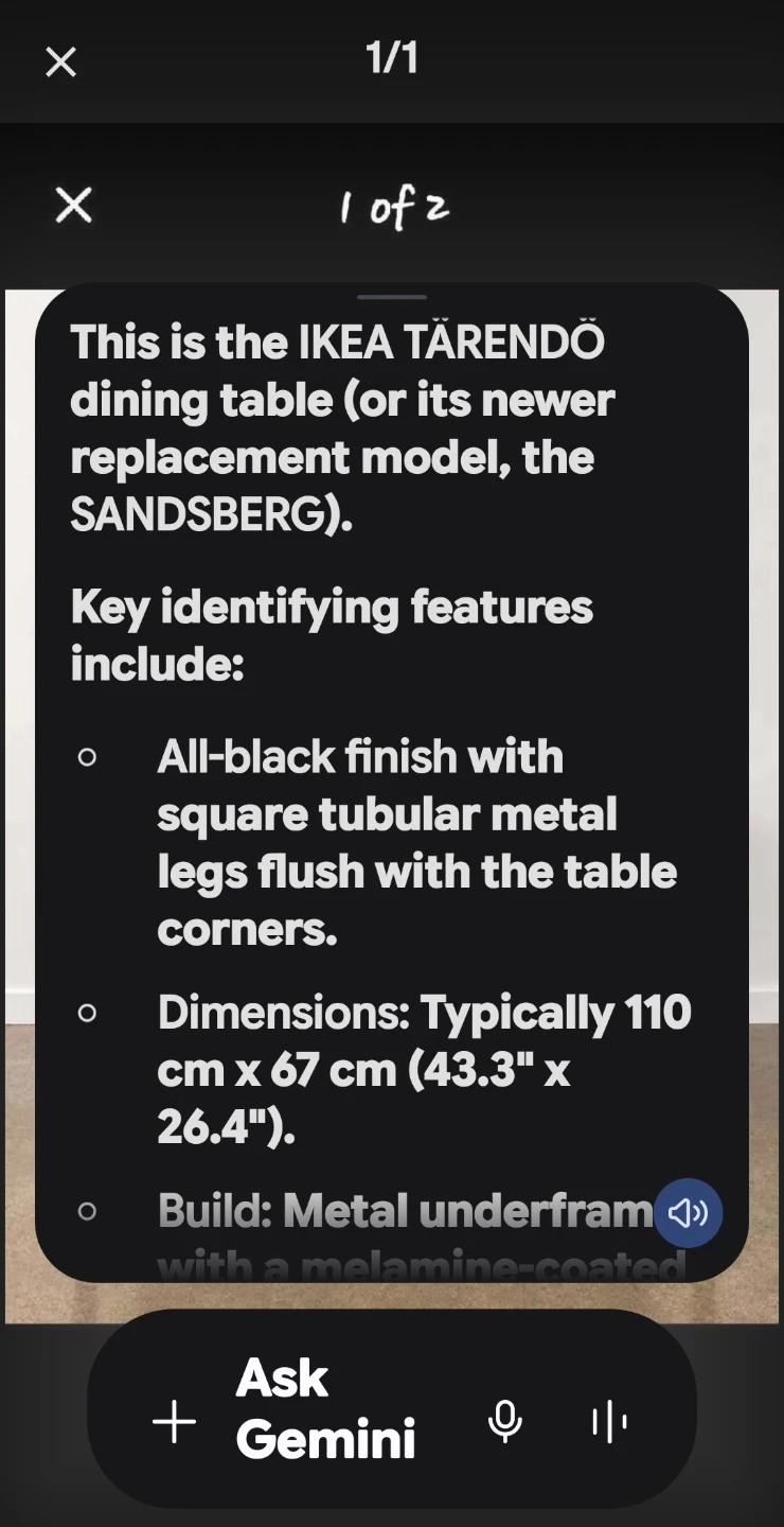 Ikea black table - photo 2