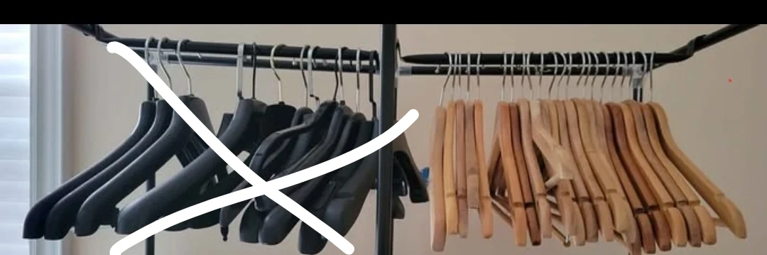 $0.20 plastic hanger $1 wood hanger and coat hanger - photo 3