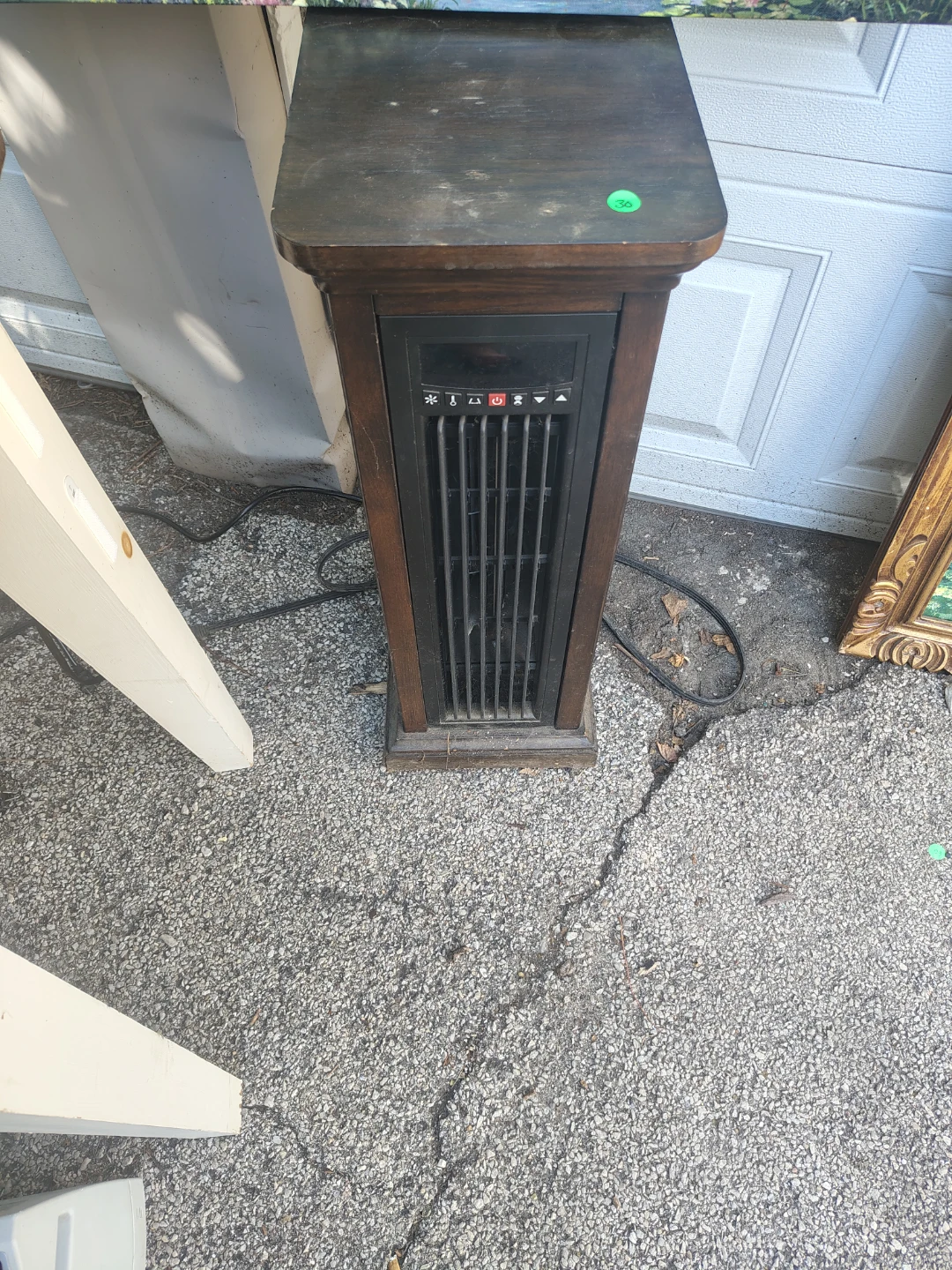 Vintage Wooden Pedestal Heater