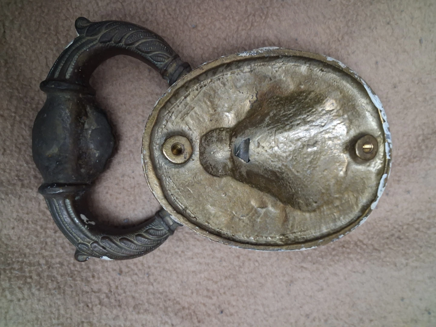 Vintage Lion Head Brass Door Knocker - photo 2