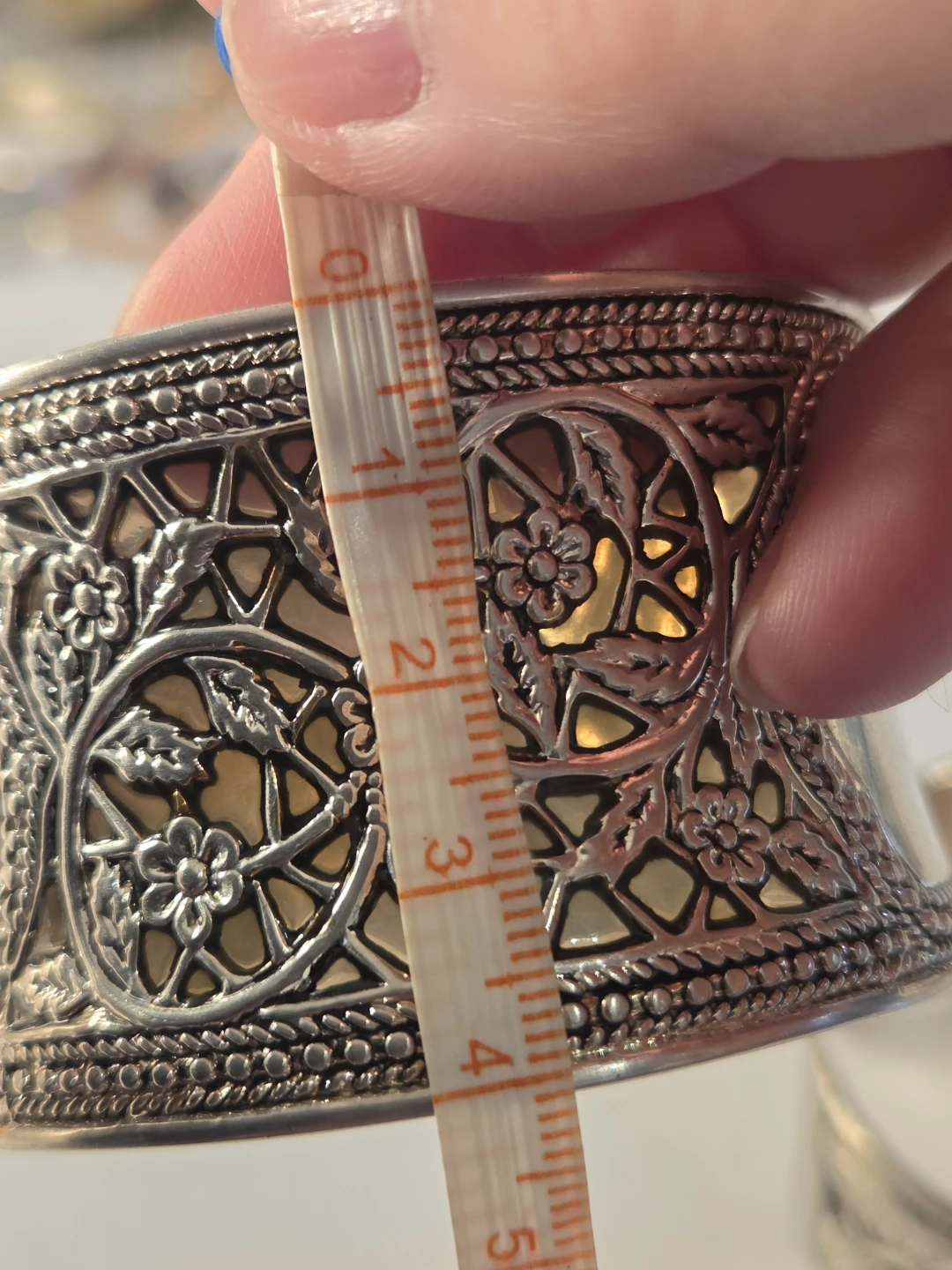 Wide Filigree Cuff Bracelet - photo 3