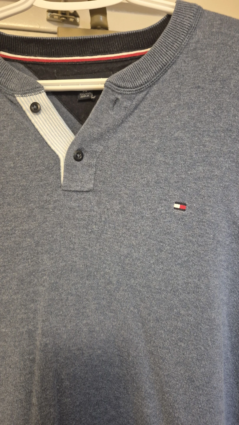Tommy Hilfiger Blue Henley Sweater - photo 4
