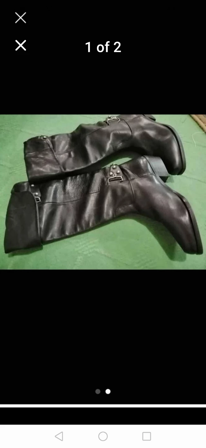 Black leather boots - photo 2