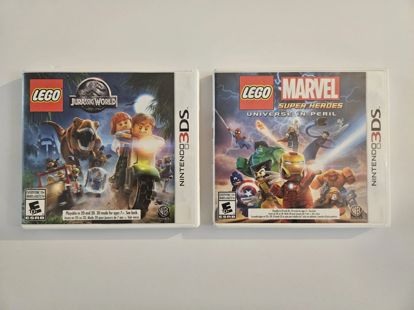 Nintendo 3DS - Lego games Marvel & Jurassic Park