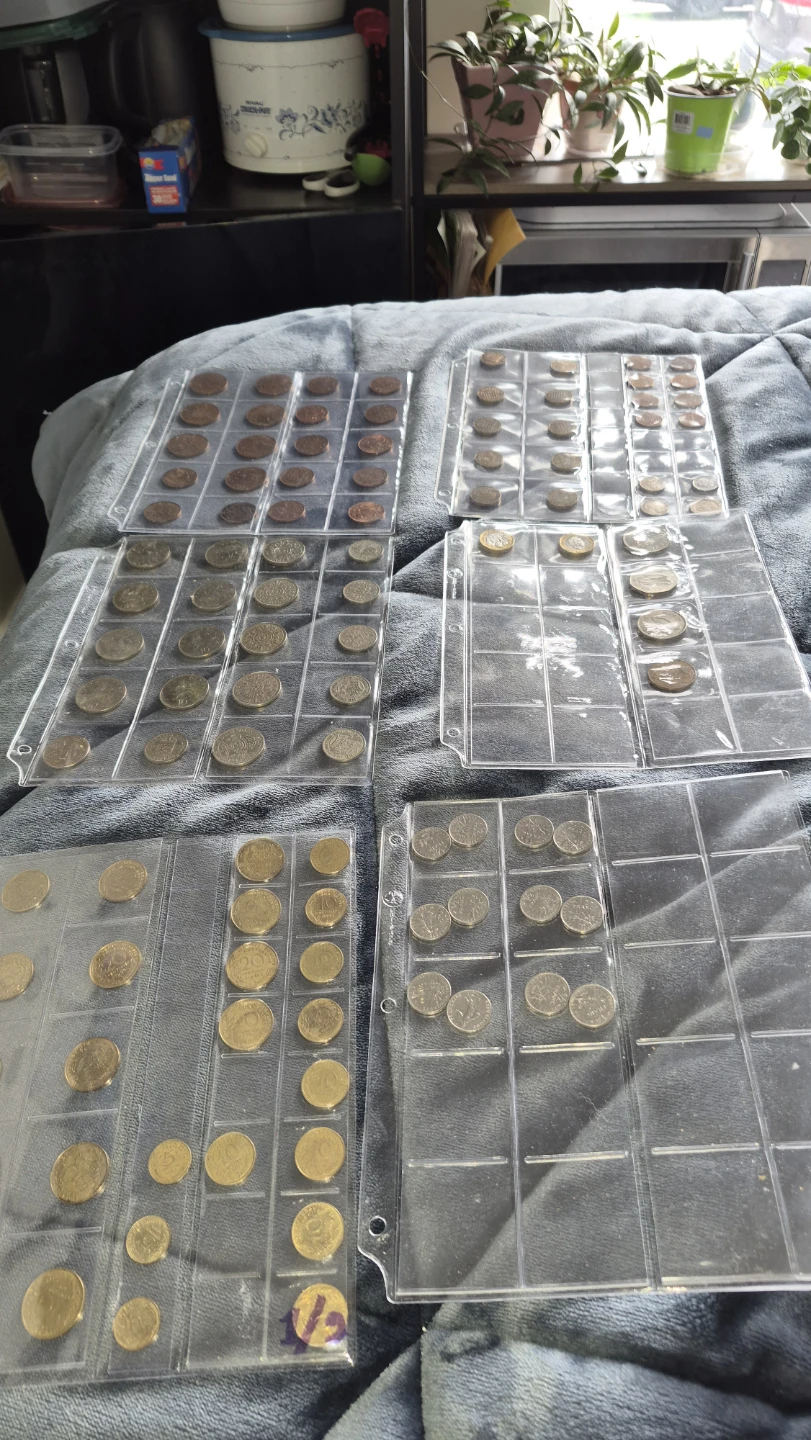 Large Collection of Vintage British and France Coins