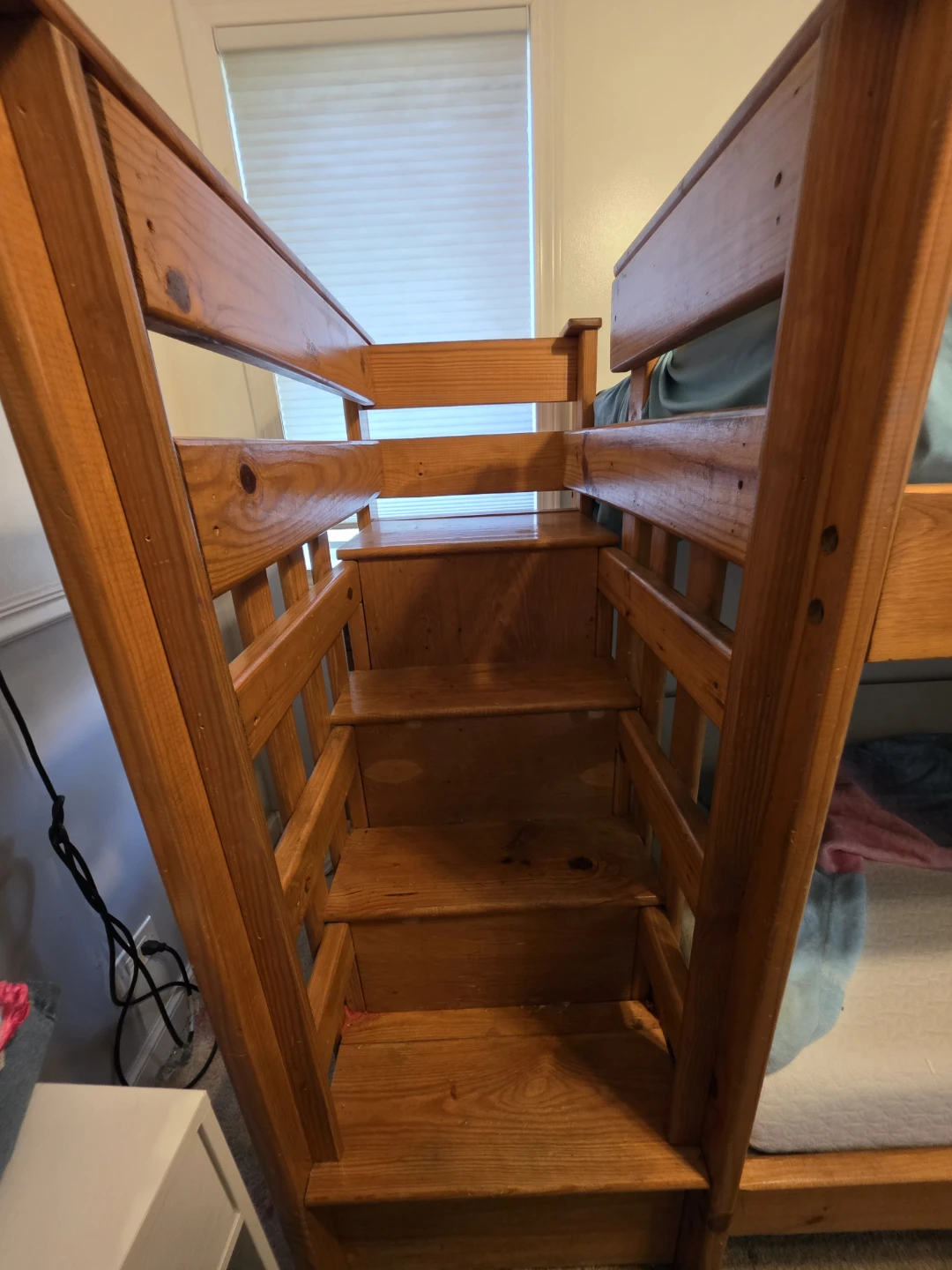 Wooden Bunk Bed with Stairs and Drawers - photo 2