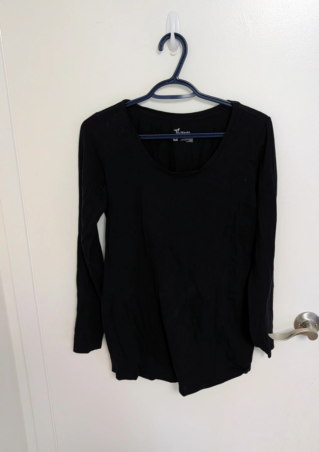 Thyme Maternity Long-Sleeve Shirt Black - Women's Medium