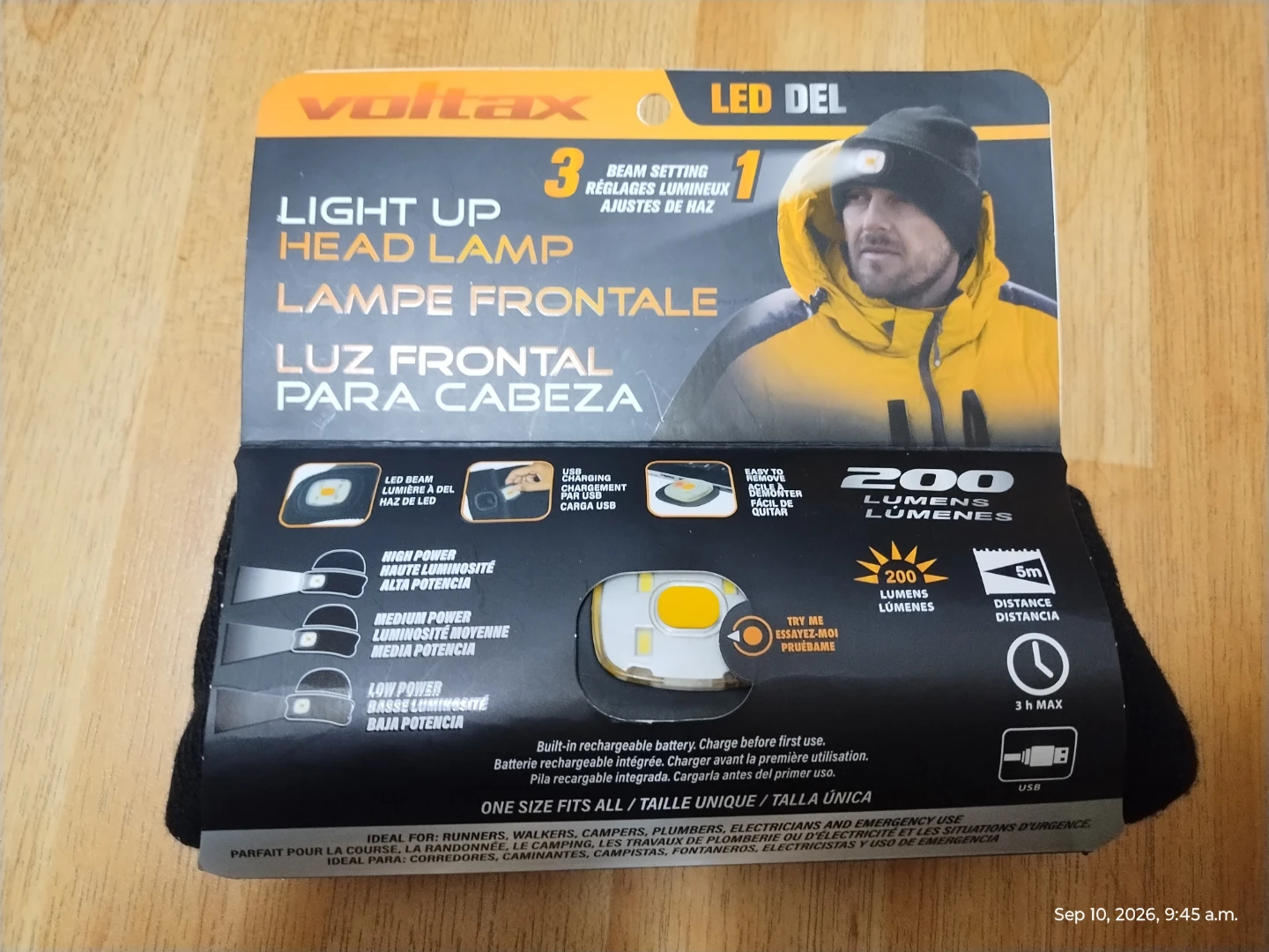 Voltex 200-Lumen USB Rechargeable LED Headlamp - photo 3