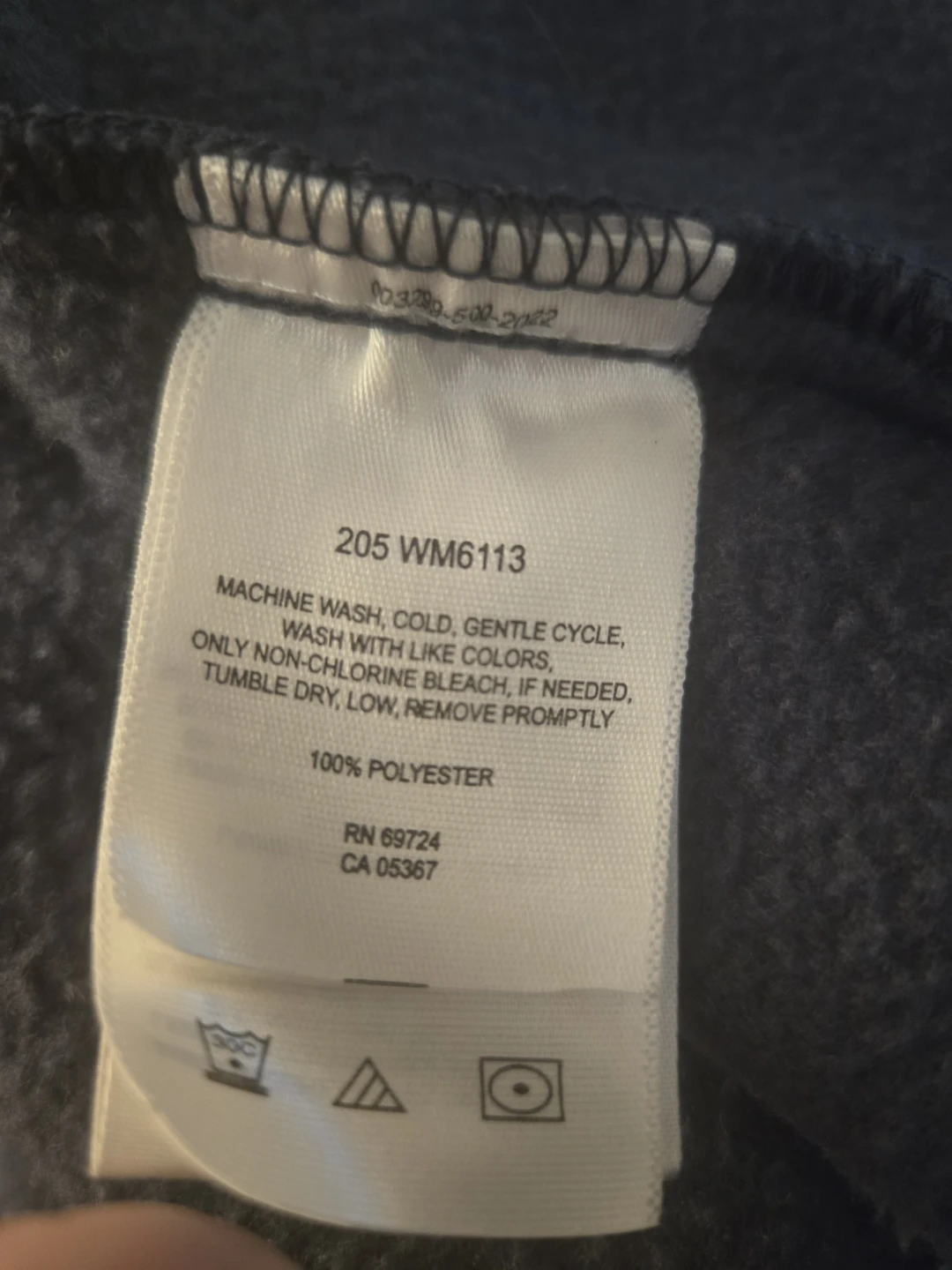 Men's Columbia Fleece.  LARGE Navy, full-zip.EUC - photo 5