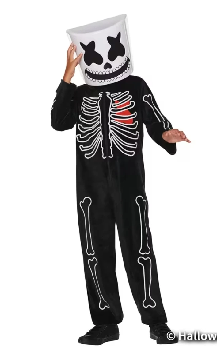 Marshmello Skeleton Costume Child Small 4-6