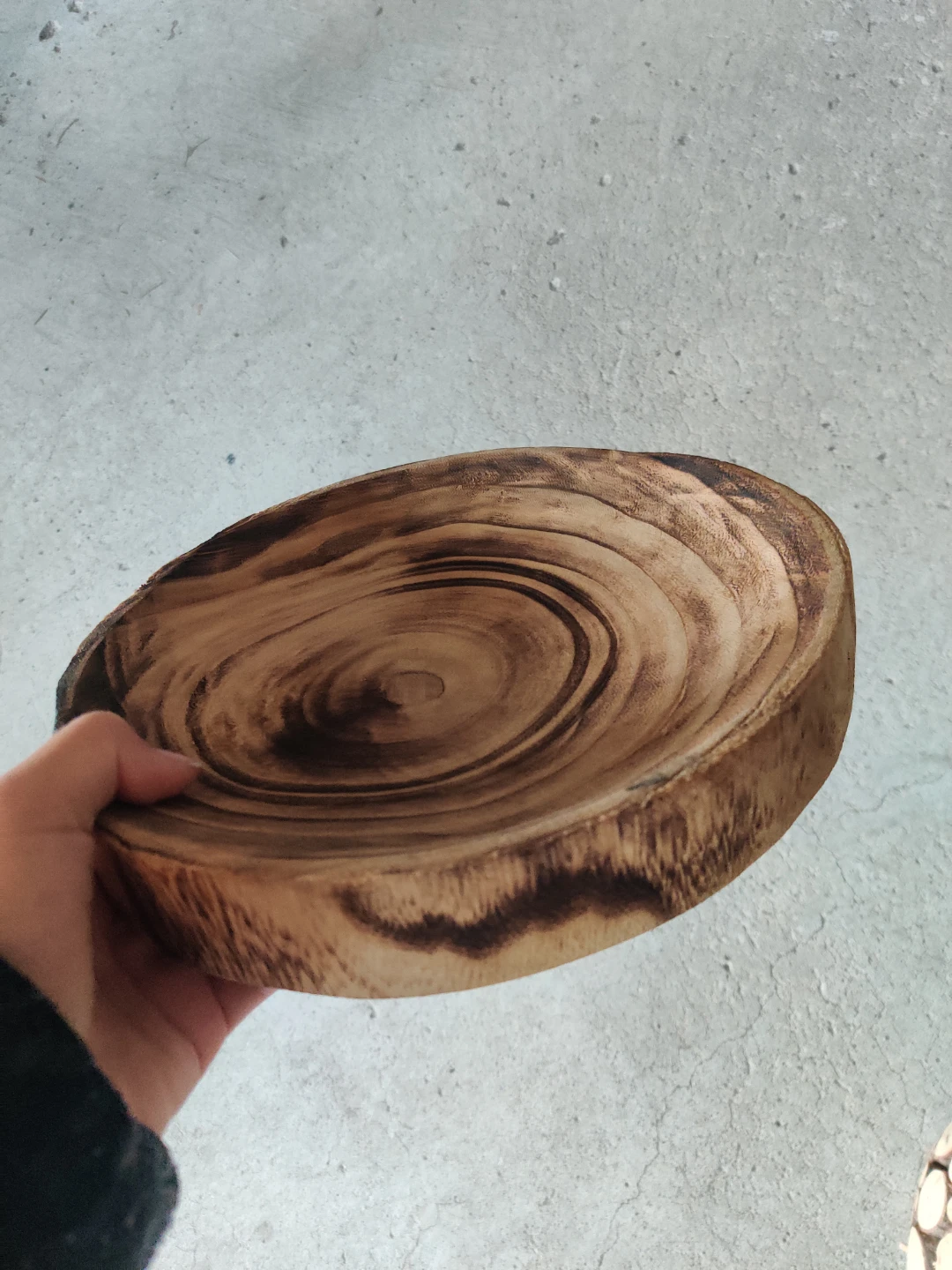 Natural Wood Slab Serving Bowl - photo 2